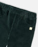 Stretch Velour Rib Treggings Dark Green - H20J20_548