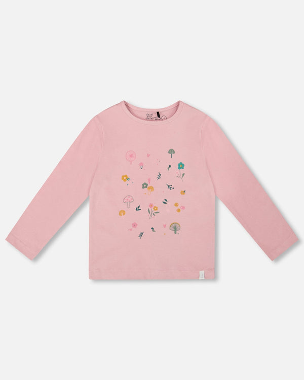 Organic Cotton Long Sleeve T-Shirt Dusty Pink - H20J70_617