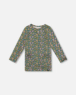 Jersey Tunic Green With Floral Print - H20J77_073
