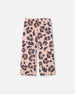 French Terry Wide Leg Sweatpants Pink Leopard - H20K21_077