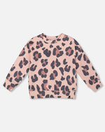 French Terry Sweatshirt Pink Leopard - H20K30_077