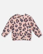 French Terry Sweatshirt Pink Leopard - H20K30_077