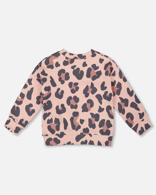 French Terry Sweatshirt Pink Leopard - H20K30_077