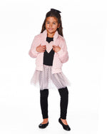 Faux Fur Jacquard Jacket Dusty Pink - H20K53_650
