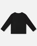Organic Cotton Long Sleeve T-Shirt Black With Heart - H20K70_999