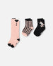3-Pack Knit Socks Black And Pink - H20KS_000
