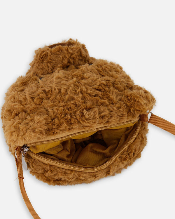 Plush Teddy Bag Caramel Brown - H20LA_173