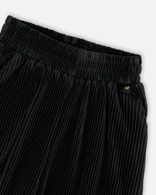 Wide Leg Pleated Pants Black - H20LG20_999