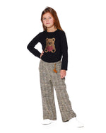 Tweed Flare Pants Beige And Black Pants & Shorts Deux par Deux