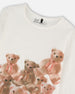 Organic Jersey T-Shirt Off-White With Teddy Bears - H20LG70_101