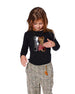 Black Organic Cotton T-Shirt With Reversible Sequin Teddy Bear - H20LG70_999
