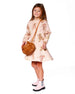 Glittering French Terry Dress Beige Teddy Bear Print - H20LG86_083
