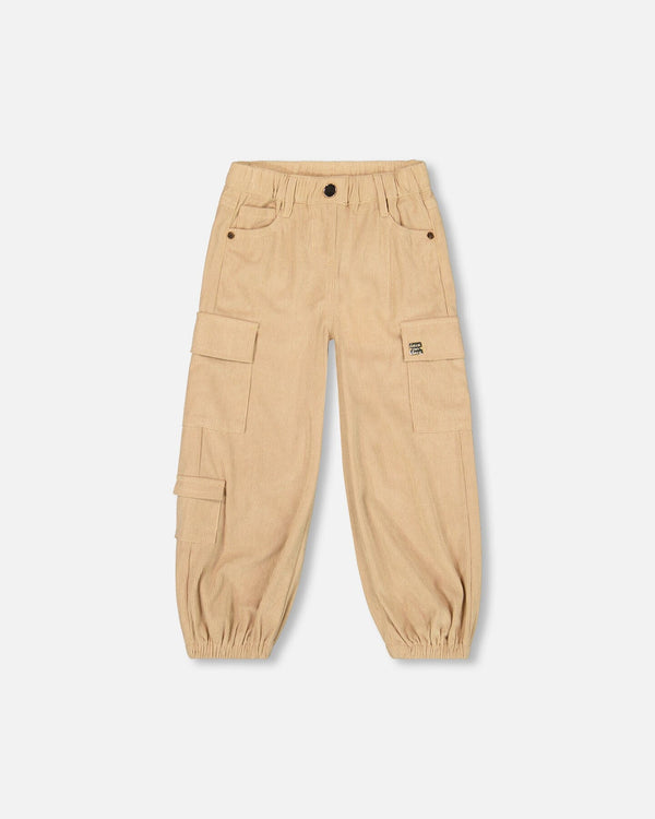 Parachute Corduroy Pants With Cargo Pockets Light Pecan Brown - H20M20_960