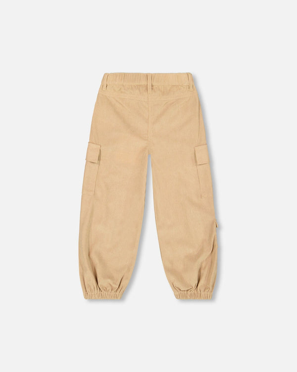 Parachute Corduroy Pants With Cargo Pockets Light Pecan Brown - H20M20_960