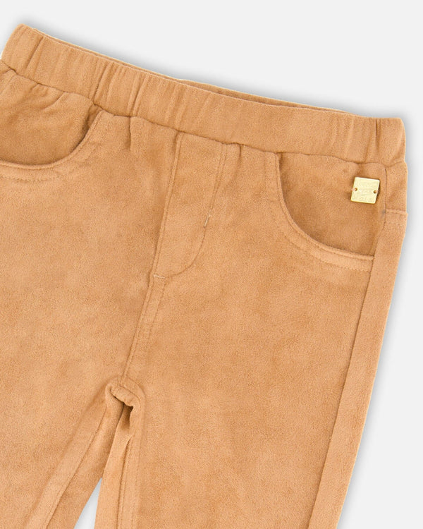 Stretch Suede Treggings Light Pecan Brown - H20M21_960