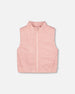 Corduroy Puffy Sleeveless Vest Dusty Pink - H20M30_622