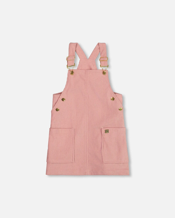 Corduroy Overall Dress Dusty Pink - H20M40_276