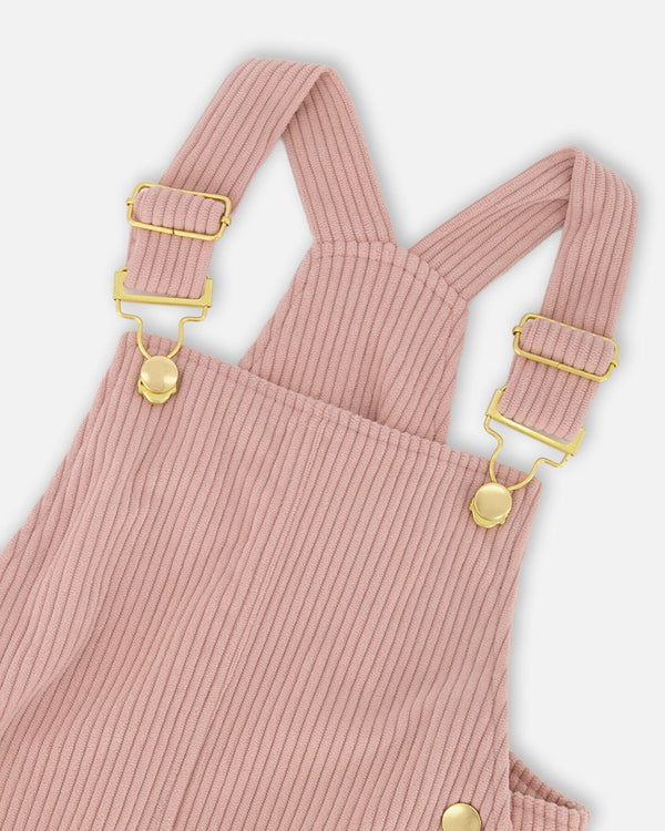 Corduroy Overall Dress Dusty Pink - H20M40_276