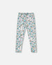 Organic Cotton Leggings Blue Llama Print - H20M60_081