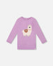 Super Soft Brushed Jersey Tunic Purple With Lama - H20M76_593