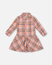 Shirt Plaid Dress With Frill Pink, Yellow And Gray - H20M85_000