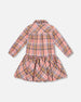 Shirt Plaid Dress With Frill Pink, Yellow And Gray - H20M85_000