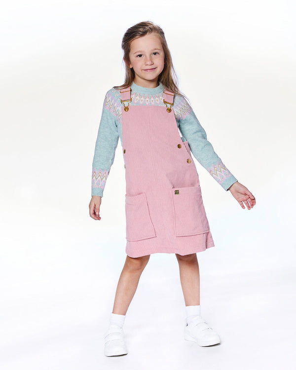 Sweater With Norwegian Jacquard Turquoise Blue - H20MT71_291