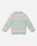 Sweater With Norwegian Jacquard Turquoise Blue - H20MT71_291