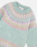 Sweater With Norwegian Jacquard Turquoise Blue - H20MT71_291