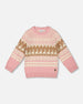 Llama Jacquard Sweater Dusty Pink - H20MT72_276