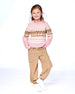 Llama Jacquard Sweater Dusty Pink - H20MT72_276
