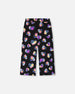 Wide Leg Fleece Pants Black And Multicolor - H20N21_000
