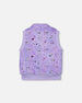 Faux Fur Zipped Vest Lavender - H20N30_564