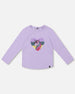 Organic Cotton Long Sleeve T-Shirt Lavender With Sequin Unicorn - H20N70_564