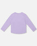 Organic Cotton Long Sleeve T-Shirt Lavender With Sequin Unicorn - H20N70_564
