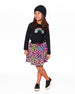 Organic Cotton Long Sleeve T-Shirt Black With Sequin Rainbow - H20N70_999