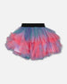 Multi Layer Mesh Skirt Multicolor - H20N81_000