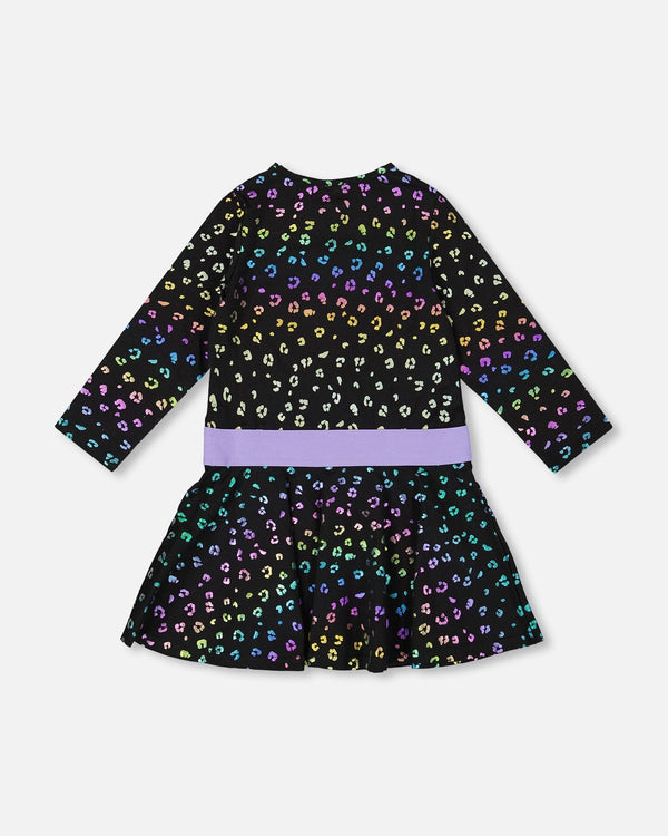 Jersey Dress Multicolor Leopard Print - H20N86_082