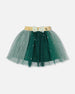 Mesh Skirt With Bow Forest Green - H20OG81_393