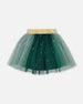 Mesh Skirt With Bow Forest Green - H20OG81_393