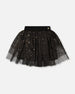 Multi Layer Glittering Mesh Skirt Black - H20OG82_999