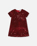 Velvet Short Sleeve Dress Red - H20OG85_775