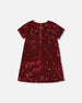Velvet Short Sleeve Dress Red - H20OG85_775