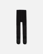 Knit Tights Black With Tone-On-Tone Star Pattern - H20OGT_999