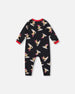 One-Piece Organic Cotton Pajama Black Cookie Print - H20PA40US_067