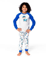 Two-Piece Organic Cotton Pajama Set Beige Monkey Print - H20PB10US_063