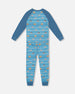 Two-Piece Organic Cotton Pajama Set Blue Dog Print - H20PB10_062