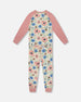 Organic Cotton Two-Piece Pajamas Off-White Flower Print - H20PG10_009