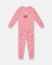 Organic Cotton Two-Piece Pajamas Pink Cat Print - H20PG10_040