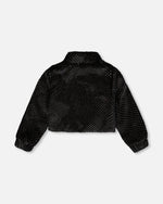 Fake Fur Short Jacket Black - H20Q50_999